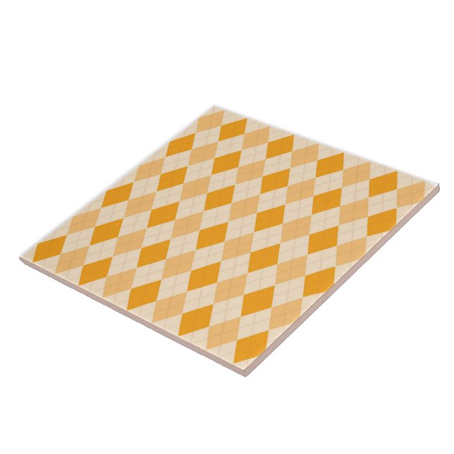 rétro Jacquard jaune de carreau de céramique (Côté)