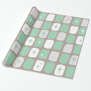 Retro Jade Sternexplosionen Umschlagpapier Geschenkpapier