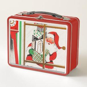 Retro-Jahrgang Weihnachten Metall Brotdose