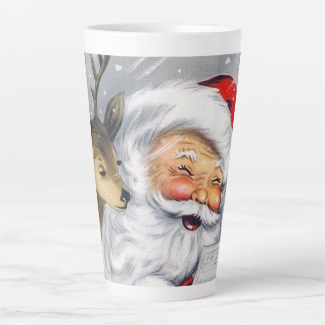 Retro-Jahrgang Weihnachten Milchtasse (Vorderseite)