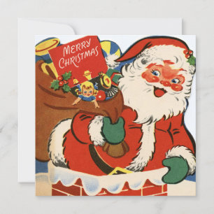 Retro-Jahrgang Weihnachten Weihnachten hinzufügen  Einladung