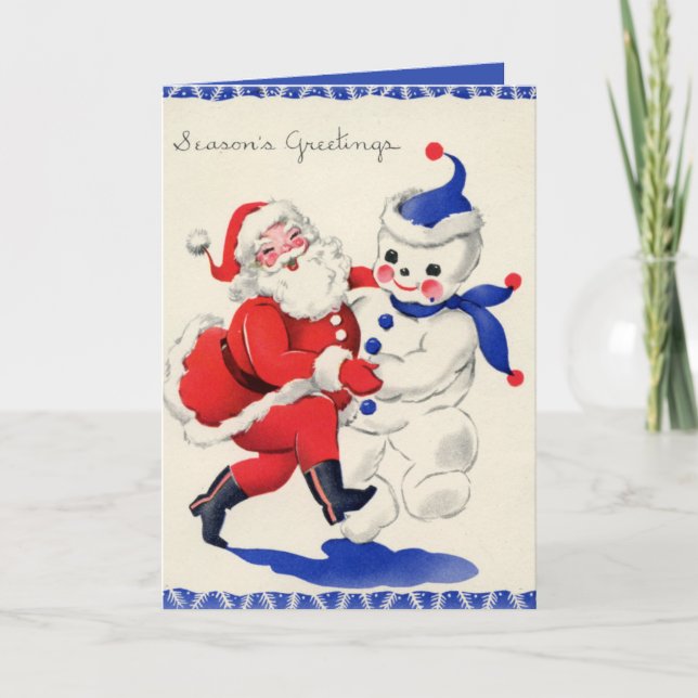 Retro-Jahrgang Weihnachten Weihnachtsfeiertag (Vorderseite)