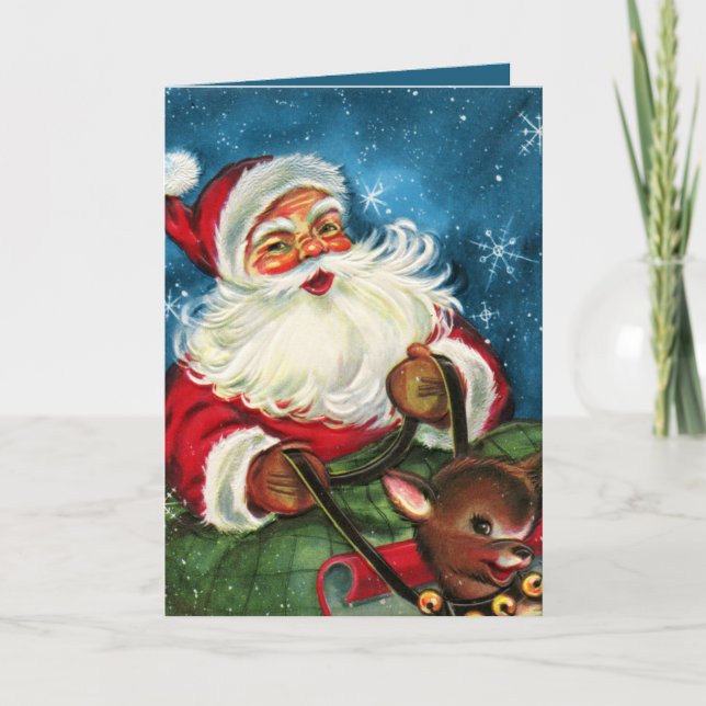 Retro-Jahrgang Weihnachten Weihnachtsfeiertag (Vorderseite)