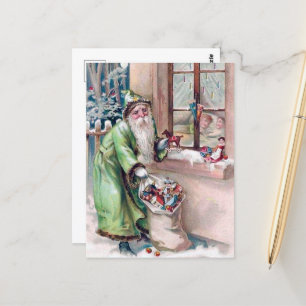 Retro-Jahrgang Weihnachten Weihnachtsfeiertag Post Postkarte