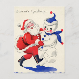 Retro-Jahrgang Weihnachten Weihnachtsschneemann
