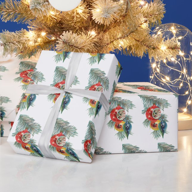 Retro-Jahrgang Weihnachtsbrille gekachelt Muster Geschenkpapier (Feiertage)