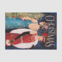 Retro-Jahrgang Weihnachtskunst Deko Ladys