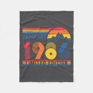 Retro Januar 1986 Limitierte Edition 40 Jahre alt Fleecedecke
