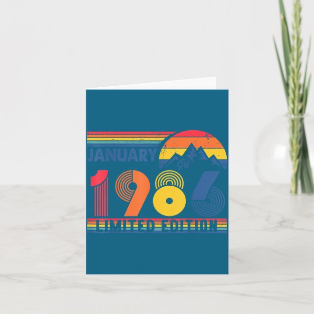 Retro January 1986 Limited Edition 40 Year Old 40t Karte (Vorderseite)