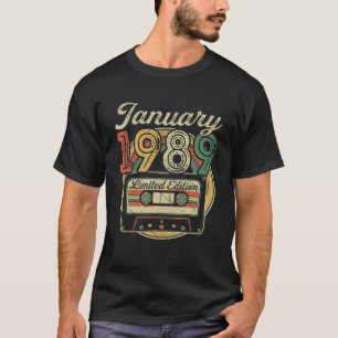 Retro January 1989 Cassette Tape 33Rd Birthday Dec T-Shirt
