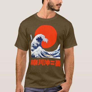 Retro-Japanische Grafik mit großer Welle T-Shirt