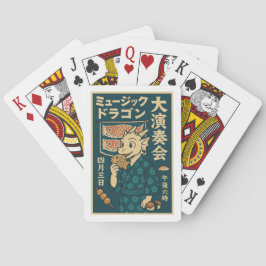 Retro japanischer Drache Spielkarten