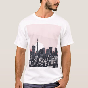 Retro Japanischer Stadtbild T - Shirt
