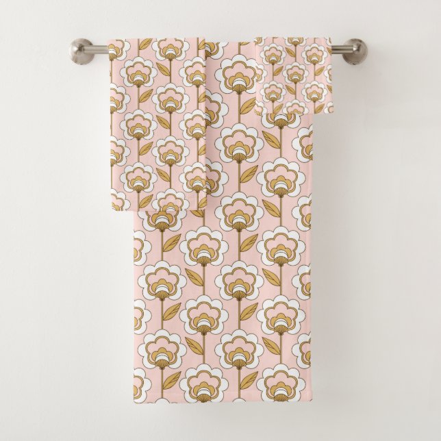 Retro Jardin rose motif floral (En situation)