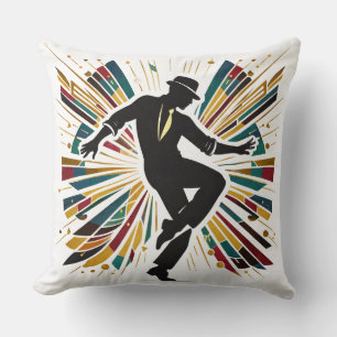 Retro-Jazz-Tanzkunst Stylisch Bunt Chic Elegant Kissen