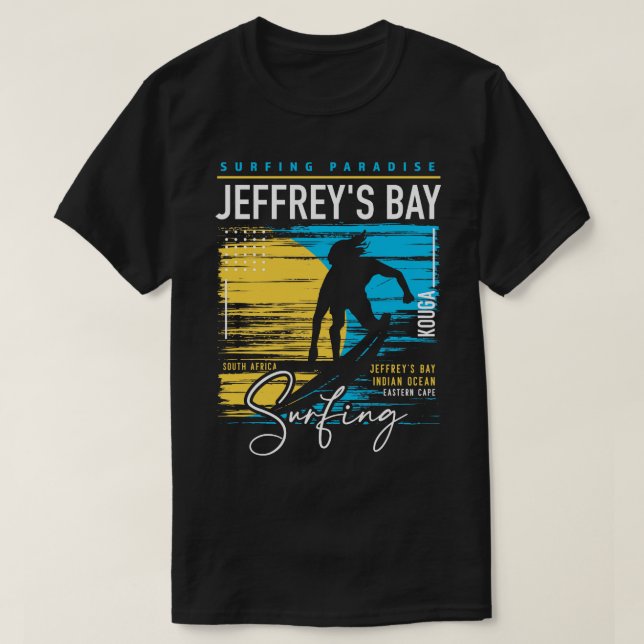 Retro Jeffreys Bay Südafrika Surfer Pa T-Shirt (Design vorne)