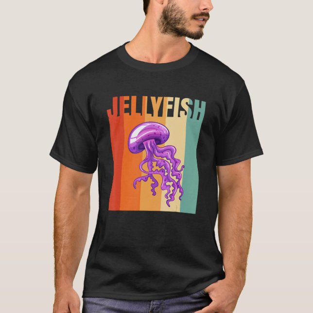 Retro Jellyfish 1 T-Shirt (Vorderseite)