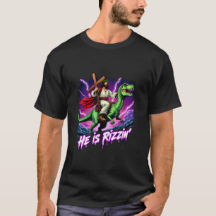 Retro Jesus Christlich, dass er Rizzin reiten T Re T-Shirt
