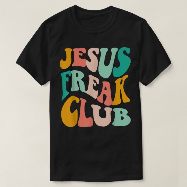 Retro Jesus-Freak Club Bible Verse Jesus-Lover Emp T-Shirt (Design vorne)
