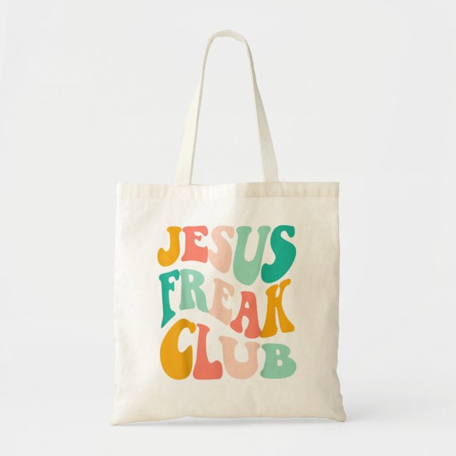 Retro Jesus-Freak Club Bible Verse Jesus-Lover Emp Tragetasche (Vorne)