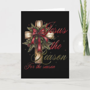 Retro Jesus ist der Grund für die Weihnachtszeit Karte