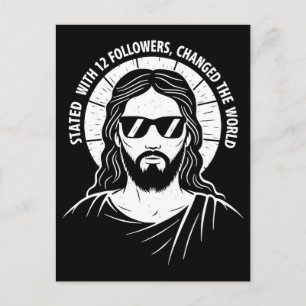 Retro Jesus König Christlich Feiertagspostkarte