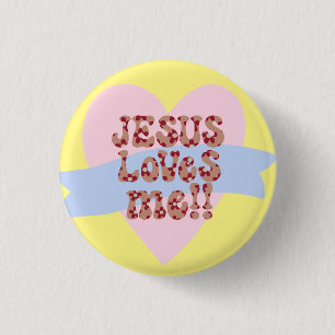 Retro Jesus Lieben Button