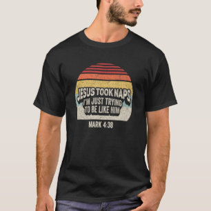 Retro Jesus nahm Nickerchen Mark 438 Christlicher T-Shirt