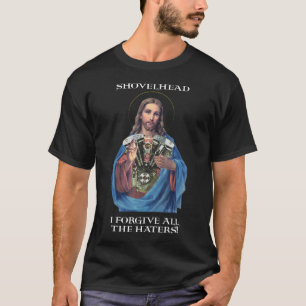Retro Jesus Shovelhead Ich vergebe allen Hassern B T-Shirt