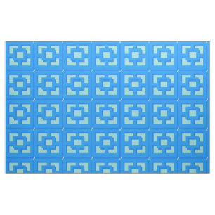 Retro Jet Set Blue Trellis Fabric Stoff