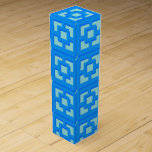 Retro Jet Set Blue Trellis Weinkarte Weinbox<br><div class="desc">Mit dieser gemusterten Weingeschenkbox aus Retro Jet Set Blue Trellis können Sie sich in der Mitte des Jahrhunderts mit modernen Palmfedern verwöhnen lassen. Es wurde von Vintagen Betonbrise-Blöcken inspiriert. Die dekonstruierte Architektur der 50er Jahre verleiht dem Alltag ein schnelles Designgefühl.</div>