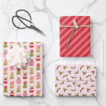 Retro Jingle Bells Christmas Wrapping Paper Set Geschenkpapier Set<br><div class="desc">Mit unserem Retro Vibes Christmas Wrapping Paper können Sie in den Urlaubstraum eintauchen! 🎄 Ebrace den Charme vergangener Jahre mit Vintagen Glocken, klassischen Streifen und tanzenden Heiligbeeren in Retrotönen mit Bonbons, Avocado-Grüntönen, Vintagen Rosa und Gold. Wrap deine Geschenke in nostalgischer Nostalgie und lass den Zauber der Weihnachtsgeschichte schmücken deine Geschenke....</div>
