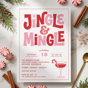 Retro-Jingle-und-Mingle-Weihnachtsfeier Einladung