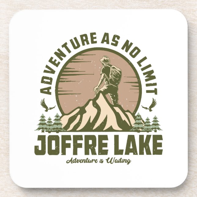 Retro Joffre Lake Wine Getränkeuntersetzer (Vorderseite)