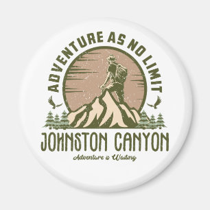 Retro Johnston Canyon Wanderung Magnet