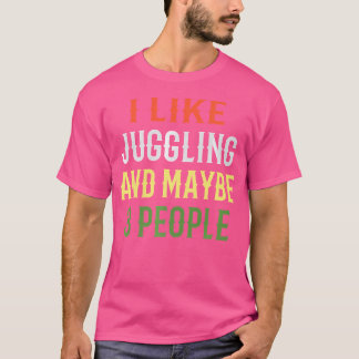 Retro Jonglages Design 'Ich mag Jonglieren und vie T-Shirt
