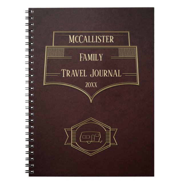 Rétro journal de voyage de campeur de rv (Devant)