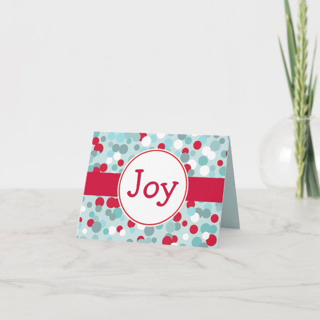 Retro Joy Christmas Card Feiertagskarte (Vorderseite)