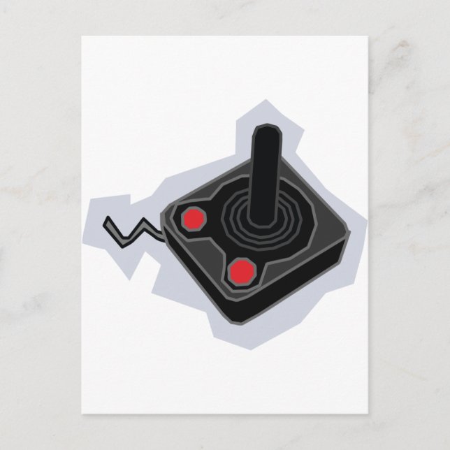 Retro Joystick - Video Games Gamer Gaming PC Postkarte (Vorderseite)