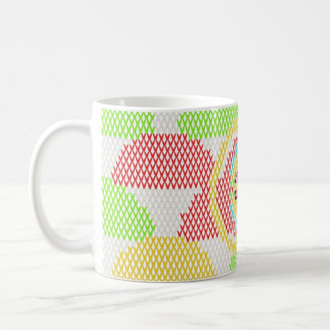 Retro-Jugendstil-Muster  Kaffeetasse (Links)