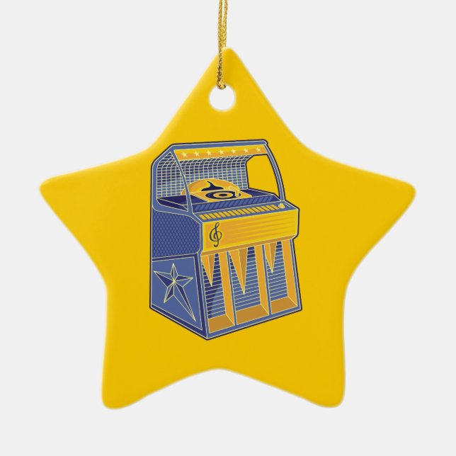Retro Jukebox Keramikornament (Vorne)