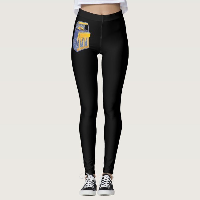 Retro Jukebox Leggings (Vorderseite)