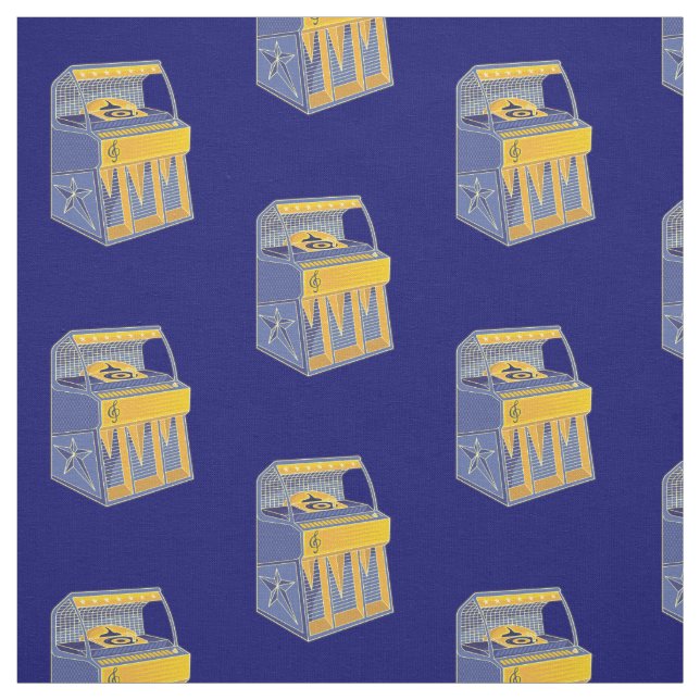 Retro Jukebox Muster Stoff (Muster)
