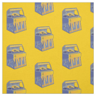 Retro Jukebox Muster Stoff