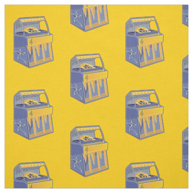 Retro Jukebox Muster Stoff (Muster)