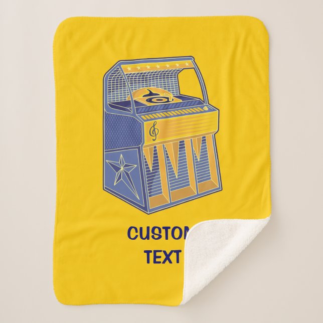Retro Jukebox Sherpadecke (Vorderseite)