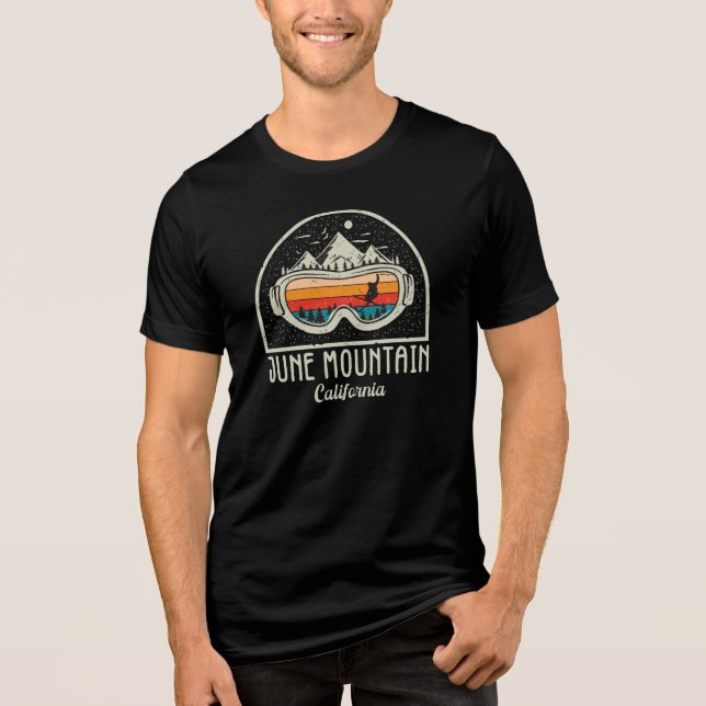 Retro June Mountain Ski Tri-Blend Shirt (Vorderseite)