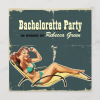 retro Junggeselinnen-Abschied des