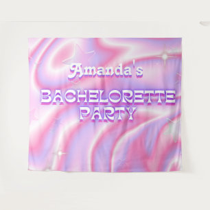 Retro-Junggesellinnen-Abschiedsparty-Hintergrund G Wandteppich