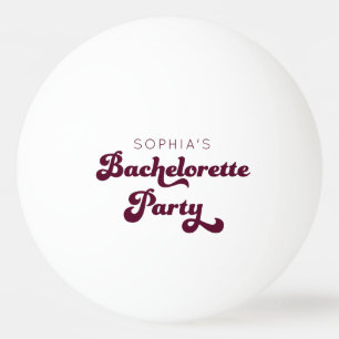 Retro-Junggesellinnen-Abschiedsparty Ping-Pong-Bal Tischtennisball